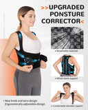 Upgrade Posture Corrector for Women and Men, Back Brace, Back Shoulder Straightener, Full Back Support with Knob and Wire Adjustment Design, Back Pain Relief, Scoliosis and Hunchback Correction, L