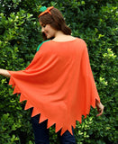 Maisolly Women's Halloween Pumpkin Poncho Costume Adult Cape with Hair Band