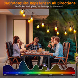 Qualirey Mosquito Repellent LED String Light for Outdoor, 25FT 7W Waterproof Mosquito Killer Light Bulbs Outdoor Bug Zapper for Patio Backyard Deck, Compatible with Tiki Bitefighter