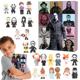 Halloween Advent Calendar 2024, 24 Day Halloween Countdown Calendar, Contains 24 Gifts Dolls, Nightmare Before Christmas Advent Calendar, Scary Halloween Doll Collectible Horror Figures Gift (Gray)