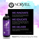 Norvell Venetian Sunless Tanning Solution, Medium Cool Violet-Brown Tan, 1 Liter – Professional Spray Tan Solution for Spray Tan Machine - Illuminate Natural Beauty with Instant, Long-Lasting Color