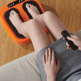Foot Massager Machine with Remote, Multi Relaxations and Pain Relief - Shiatsu Vibration Feet Massager Increases Circulations, Relieve Stiffness Tired Muscles and Plantar Fasciitis (Orange)