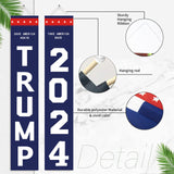 Ouraqto Trump 2024 Flag Yard Signs Trump Banner Trump Merchandise Take America Back Garden Flag Donald Trump MAGA for Outside Outdoor Decorative