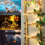 Minetom USB Fairy String Lights with Remote, 66 Feet 200 LEDs Firefly Lights, Copper Wire Starry Lights for Bedroom Wall Ceiling Christmas Tree Wreath Craft Wedding Party Decoration, Warm White