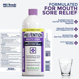 Prevention Mouth Sore Mouth Rinse, Canker Sore Treatment, Oral Pain Relief Mouthwash for Ulcers and Sores, Braces, with Hydrogen Peroxide, Alcohol-Free, Fluoride Free, 16 oz, Soothing Mint, 1 Pack