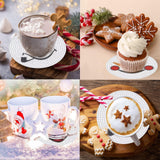 8 Pcs Christmas Snowman Face Diamond Coasters Kits Christmas Snowman Face DIY Coasters with Holder Holiday Xmas Holiday Diamond Coasters for Beginner Adult Winter Christmas Gift