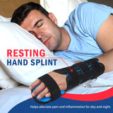 FEATOL Resting Hand Splint Stroke Hand Night Immobilizer with Removable Hand Splints- Pain Relief For Carpel Tunnel, Stroke Recovery, Arthritis, Tendinitis-Functional Support Wrist Finger Brace-Left Hand Small-For Men and Women