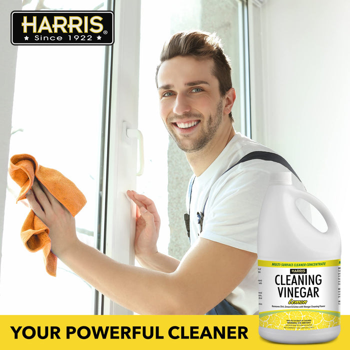 HARRIS Cleaning Vinegar All Purpose Household Surface Cleaner, 128oz (Lemon)