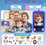 Kids Phone for Boys, Toys for 3-10 Year Old Boys Girls Christmas Birthday Gifts for Kids, Touchscreen Toddler Smartphone Learning Toys, Kids Toys Play Cell Phones with Camera, Games, Music, 8G SD Card