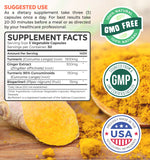 Turmeric and Ginger Supplement (Non-GMO) 1980mg Serving - Turmeric Curcumin with Black Pepper Bioperine, Ginger Extract, and 95% Curcuminoids Powder - Tumeric Joint Support Supplement - 90 Capsules