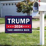 Large Trump 2024 Yard Sign Double-Sided Fade-Resistant Perfect for Lawn Street Campaign Rally - 26" x 17"