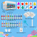 Kiditos Magic Water Elf Toy Kit, Aqua Fairy Water Gel Kit with 20 Magic Gels, 10 Sea Creature Molds. Christmas Gifts, Birthday Gifts, Party Favors, Arts & Crafts DIY STEM Kits for Kids(20 Colors)