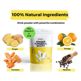 Ginger Turmeric Supplements, 100g/100 Shots of Turmeric Ginger Powder Boosted with Orange, Curcumin, Vitamin C, D & Zinc for Joint, Gut, Keto & Immune Support – Health Drink