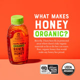 Nate's Organic 100% Pure, Raw & Unfiltered Honey - USDA Certified Organic - 32oz. Squeeze Bottle