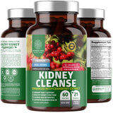 N1N Premium Kidney Cleanse [21 Potent Herbs] for Urinary Tract & Bladder Control, Natural Kidney Support with Cranberry Extract, Astragalus and Uva Ursi Leaf, 60 Veg Caps
