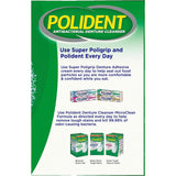 Polident 3 Minute, Antibacterial Denture Cleanser 120 ea (Pack of 2)