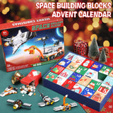 Kids Advent Calendar 2024 for Boys, 24 Days Christmas STEM Spaceship Building Blocks Countdown Calendar Gifts Box with 12-in-1 Mars Rover Space Shuttle Bricks Toys Set for Kids Teens Girls Boys Age 6+