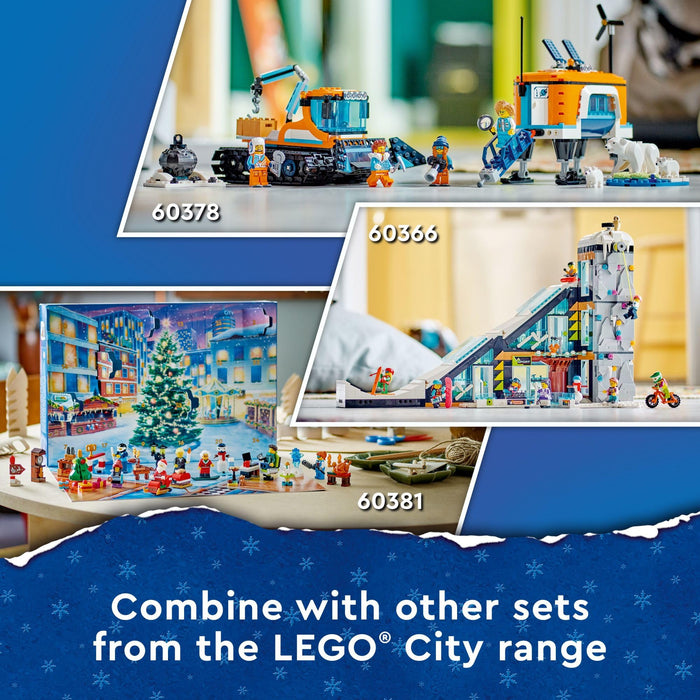 LEGO City 2023 Advent Calendar 60381 Christmas Holiday Countdown Playset, Gift Idea to Countdown to Adventure with Daily Collectible Surprises