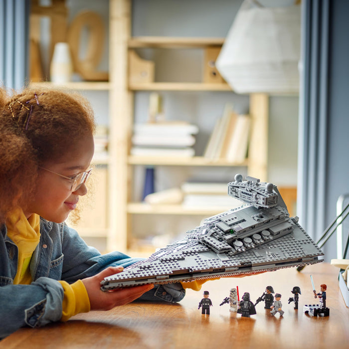 LEGO Star Wars Imperial Star Destroyer Buildable Starship Set, Star Wars Toy for Kids with Darth Vader & 25th Anniversary Minifigure Cal Kestis, Star Wars Gift for Boys, Girls and Fans, 75394