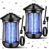 2 Pack Bug Zappers, 4200v 20w Power Electric Mosquito Zapper, Mosquito Killer with 3.9ft Cords for Outdoor Indoor, IPX4 Waterproof Insect Zapper Electric Fly Trap with 2 Brush for Home Patio Camping