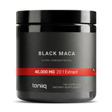 40,000mg Pure Black Maca Root Extract - Ultra Concentrated 20:1 Single Origin Wildcrafted Third-Party Tested Black Maca Powder Capsules for Men & Women - Peruvian Black Macca Root Powder -120 Veg Caps