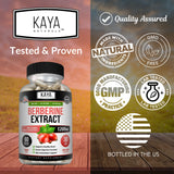 Kaya Naturals Berberine HCL Extract 1200mg - Supports Strong Immune System - Helps with Glucose Levels, Improve Gut Health (Vegetarian, Non-GMO & Gluten-Free) Berberine Supplement (60 Count)