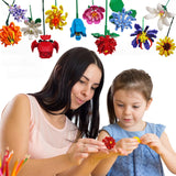 EMANNON Flowers Bouquet Building Set, 12 Artificial Flowers 1064 PCS Bricks Blocks Toy for Adults & Kids, Botanical Collection Gift for Mother's Day, Valentine, Birthday, Christmas (No Vase)