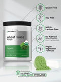 Horbäach Organic Wheatgrass Powder | 8oz | Vegan, Raw, Non GMO & Gluten Free Wheat Grass Superfood Powder