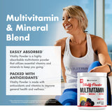 NutraOne Vitality Vitamin Powder Powdered Vitamin and Mineral Supplement (Fruit Punch - 30 Servings)