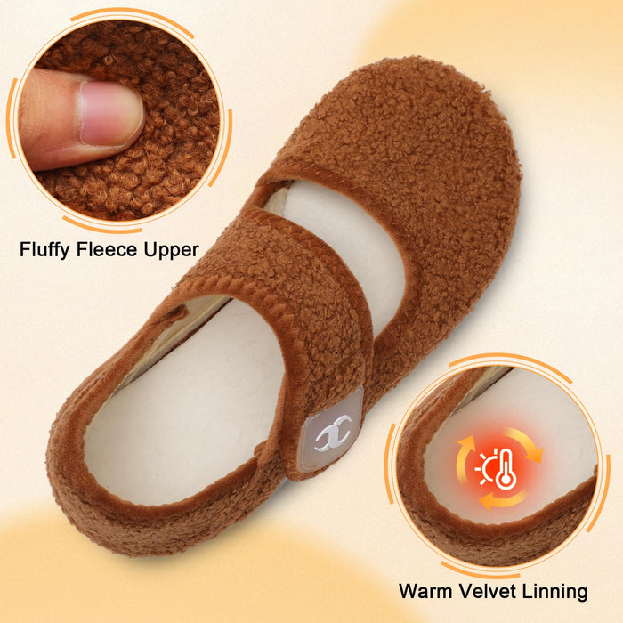 Barefoot Slippers Elderly Women Senior Mom Diabetic Slippers Slip On Woman's Slippers Indoor Bootie Slippers Women for Summer Fall Winter Brown Size