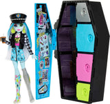 Monster High Skulltimate Secrets Doll & Clothes Accessories Set, Frankie Stein with Dress-Up Locker & 19+ Surprises