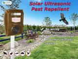 GARDEN SECRETS Ultrasonic Solar Animal Repellent. Pest Repeller Outdoor, Deer Raccoon Skunk Cat Rat Dog and Mice Deterrent. Waterproof, Flash Lights & Motion Activate Devices Keep Animals Away