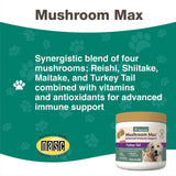 NaturVet Mushroom Max Advanced Immune Support Dog Supplement – Helps Strengthen Immunity, Overall Health for Dogs – Includes Shitake Mushrooms, Reishi, Turkey Tail – 60 Ct.