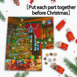 Bestbase Christmas Puppies Advent Calendar 2024 Jigsaw Puzzle - 24 Boxes Packing 1008 Pieces Holiday Puzzle for Adults and Kids, Christmas Countdown Puzzles Gift Decorations 27.5inx19.7in