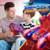 Spider Remote Control Car Double Sided 360° Rotating 4WD RC Cars 2.4GHz Electric Rechargeable Race Stunt Boys Toys Age 4-6 6-8 8-12 Birthday Halloween Christmas Party Gifts Toys for 3-12 Year Old Boys