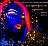 Black Light Bar 10W 1ft LED Blacklight for Fluorescent Tapestry Poster Body Paint Glow Party UV Strip Lights for Cabinet and Display Magnetic THLITURE 2 Pack