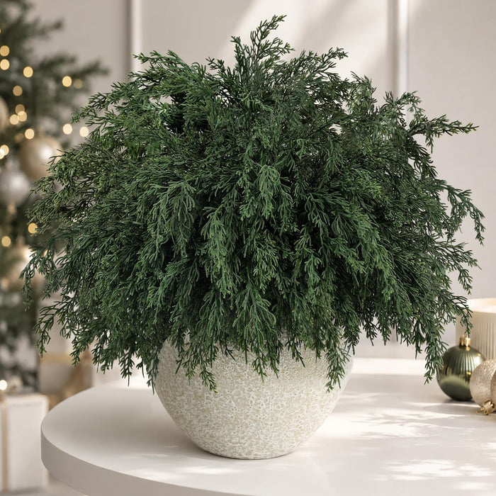 16PCS Christmas Cedar Pine Stems Branches Decor Artificial Greenery Picks