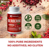 FitVitality Premium Berberine Supplement, 1500mg Berberine Per Serving, 150 Capsules, 100% Pure, Support Immune System Function, Non-GMO, Gluten-Free