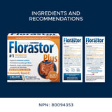 FLORASTOR Plus - Saccharomyces Boulardii - CNCM I-745 - Daily All in One Probiotics - Gut Health & Digestive Support - Zinc, Vitamin C & D3 - Supports Immune System - For Adults and Family - 30 caps