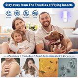 vertmuro Flying Insect Trap, Indoor Plug-in Mosquito Killer with UV Light Attractant, Flies Gnats Moths Catcher for Home, Office (1 Trap + 6 Glue Boards)