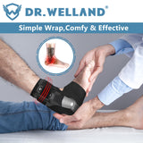 Dr.Welland Ankle Brace with Side Stabilizers -Adjustable Ankle Support for Sprains, Sports Injuries, Plantar Fasciitis, Injury Recovery, Best Ankle Support for Running, Basketball, Volleyball (Small)