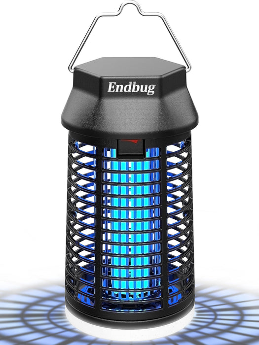 Endbug Bug Zapper with LED Light, Waterproof Bug Zapper Outdoor Indoor, Mosquito Zapper Outdoor Electric Fly Zapper, Mosquito Killer Fly Trap for Outside Patio Garden Backyard Home, Plug in