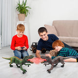 Remote Control Dinosaur Toys for Kids 5-7, 8-12, 10-12, Electronic RC T Rex Dino Robot Toy for Boys, Top Christmas & Birthday Gifts for 6 7 8 9 10 11 & 12 Year Old Boys (3-5 Colors: Brown)