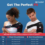 CUREDWELL - Shoulder Brace for Men & Women, 3 Sizes - Shoulder Brace for Torn Rotator Cuff & Shoulder Support Brace for Shoulder Pain Relief & Injury Healing - Adjustable Unisex Shoulder Compression