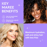 MAREE Hair Styling Serum for Frizzy & Dry Hair - Keratin Styling & Moisturizing Oil Capsules with Avocado, Jojoba & Argan Oil - Leave-in Anti Frizz Conditioner with Vitamins A, C, E & B5-30 Capsules