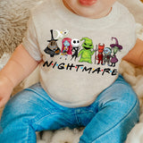 Nightmare Before Christmas Friends show graphic T shirt Halloween shirt cute spooky Halloween toddler shirt scary cute themed shirt Halloween onesie Halloween baby shirt Jack and Sally (4 toddler)