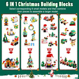 Christmas Advent Calendar 2023 Kids 6 in 1 Building Blocks 24 Days Countdown Calendars Gifts for Boys and Girls Christmas Building Toys Party Favors