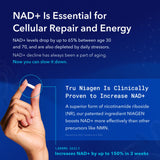 TRU NIAGEN PRO NAD+ Supplement for Anti Aging and Cell Regeneration, 1000 mg Patented Niagen, 30 Servings | Supports Cellular Energy | Nicotinamide Riboside (NR) Daily Supplements for Men and Women