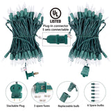 100 Counts Clear Christmas String Lights - 3 Pack 26.5 Feet Warm Mini Lights for Christmas Indoor Outdoor Patio Wreath Garden Wedding Party Thanksgiving Holiday Decorations, Green Wire