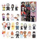 Halloween Advent Calendar 2024, 24 Day Halloween Countdown Calendar, Contains 24 Gifts Dolls, Nightmare Before Christmas Advent Calendar, Scary Halloween Doll Collectible Horror Figures Gift (Pink)